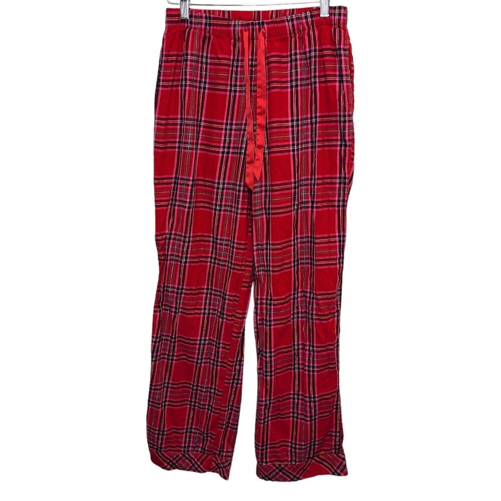 Victoria's Secret Red Plaid Cotton Pajama Pants S